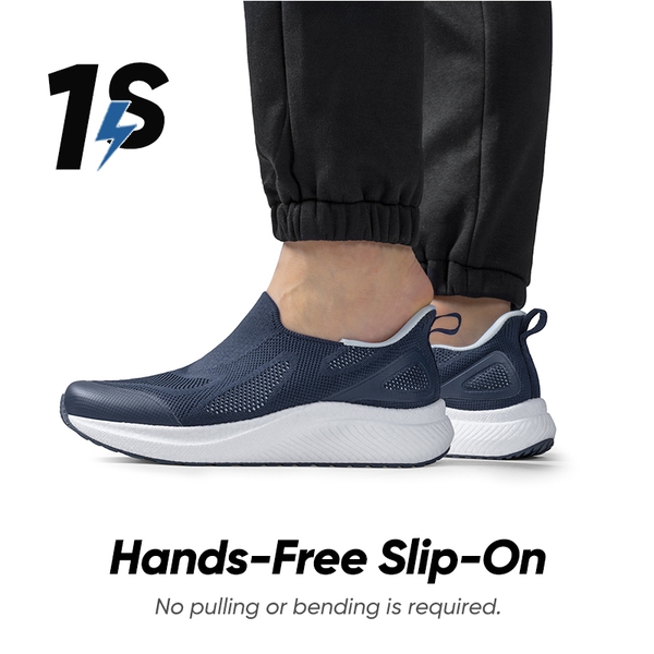 [ALLSWIFIT PACE] Men's Breathable Slip-On Sneakers - NAVY - 2